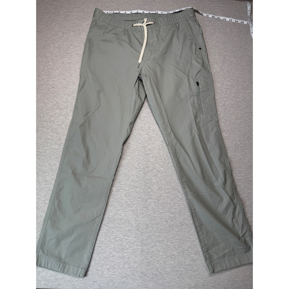 Vuori Ripstop Pant Women Large Sage Green Stretch Cotton Jogger VW401 - Picture 2 of 9